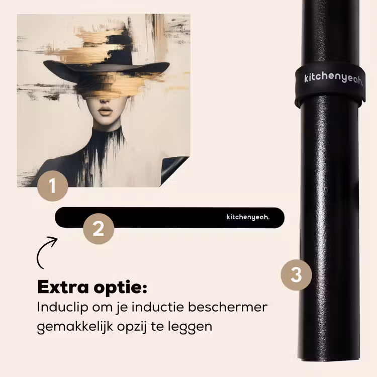 Inductie beschermer - Vrouw - Hoed - Verf — 8