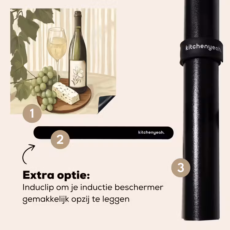 Inductie beschermer - Wijn - Druiven - Kaas - Bladeren — 8