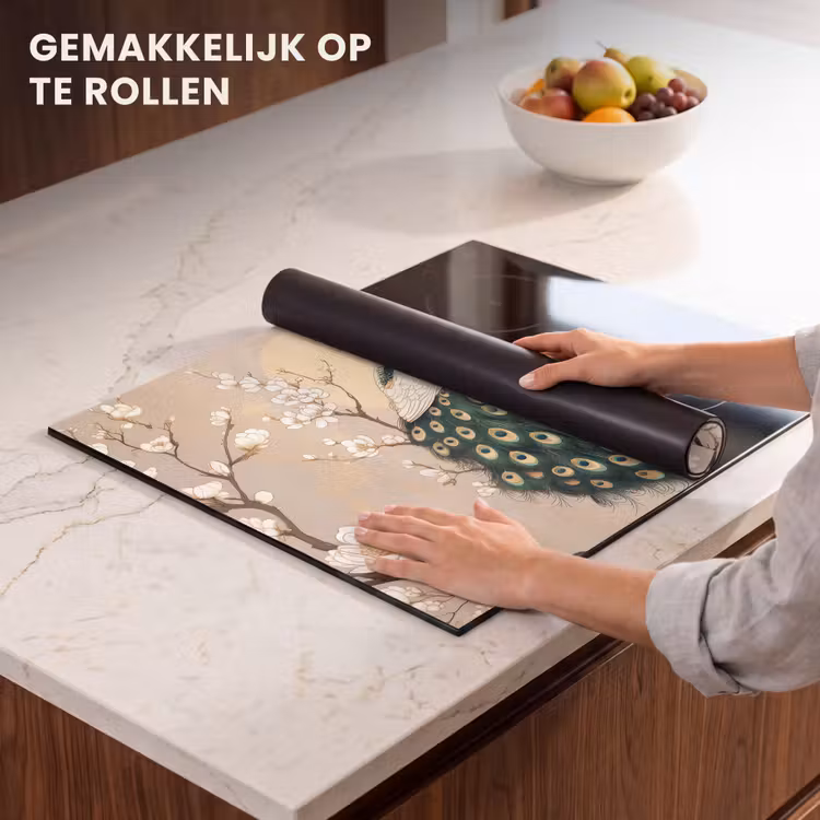 Inductie beschermer - Pauw - Tak - Bloemen — 7