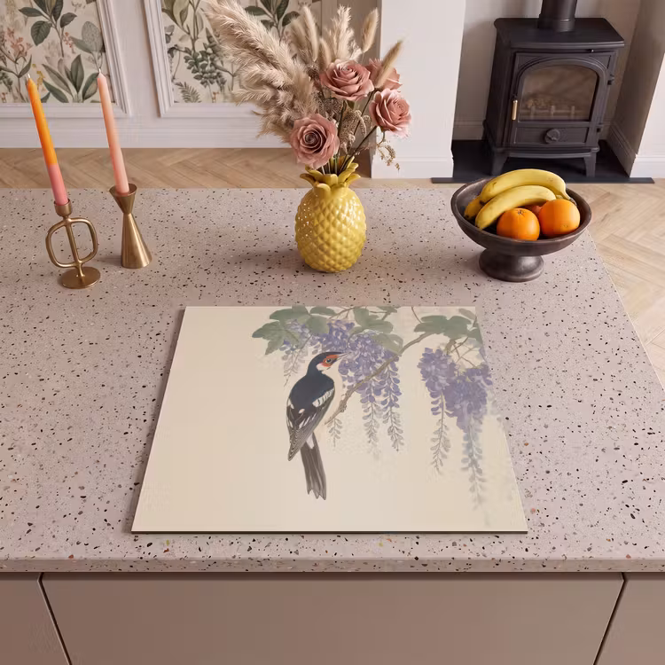 Inductie beschermer - Specht - Bloemen - Paars — 3