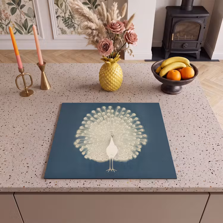 Inductie beschermer - Vogel - Blauw - Vintage — 3