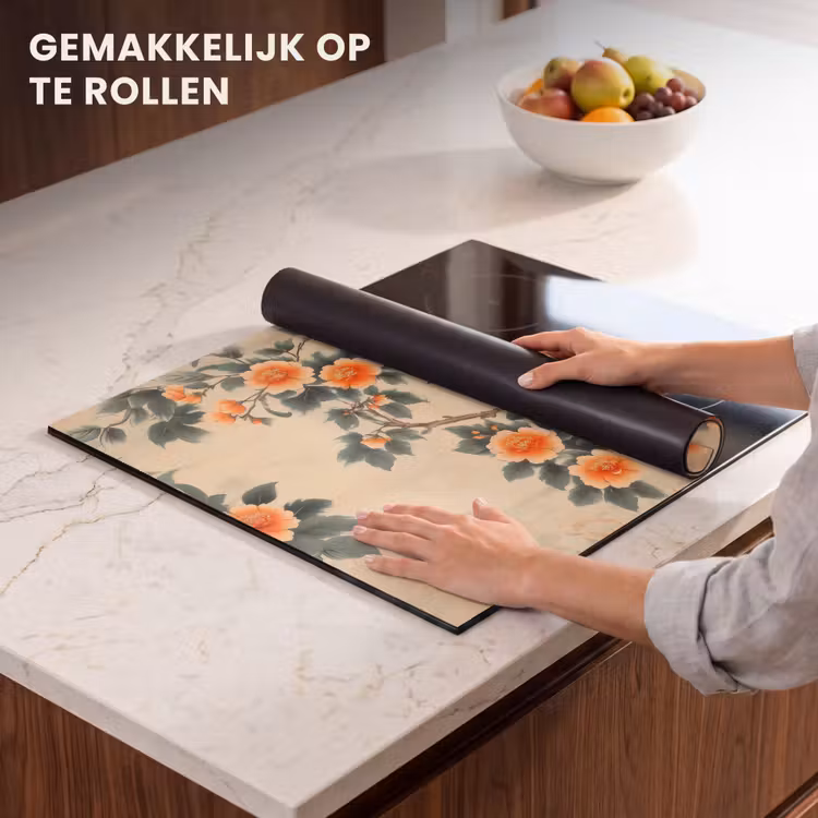 Inductie beschermer - Vogel - Tak - Bloemen - Oranje — 7