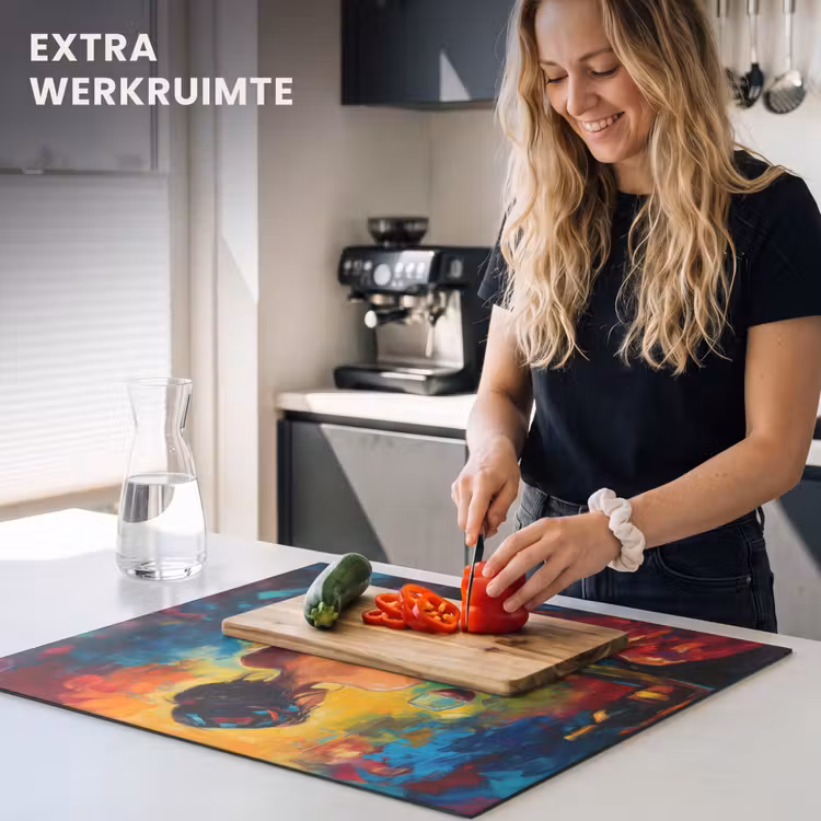 Inductie beschermer - Wijn - Vrouw - Sfeervol - Kleurrijk — 5