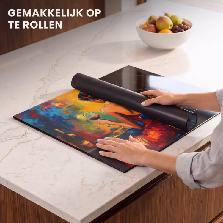 Inductie beschermer - Wijn - Vrouw - Sfeervol - Kleurrijk — 7