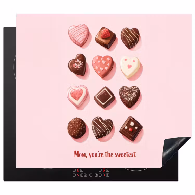 Inductie beschermer - Chocolaatjes - Hartvormig - Liefste — 1