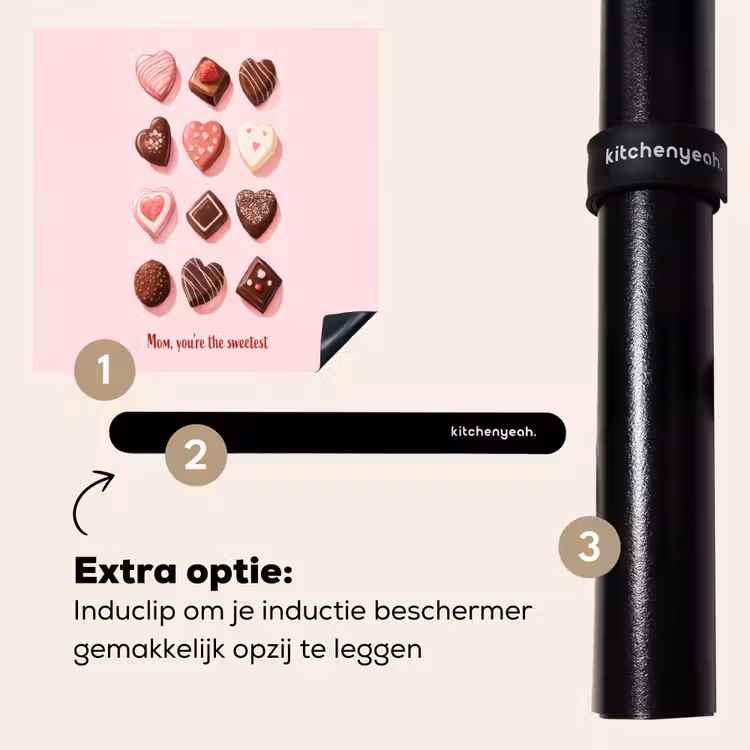 Inductie beschermer - Chocolaatjes - Hartvormig - Liefste — 8