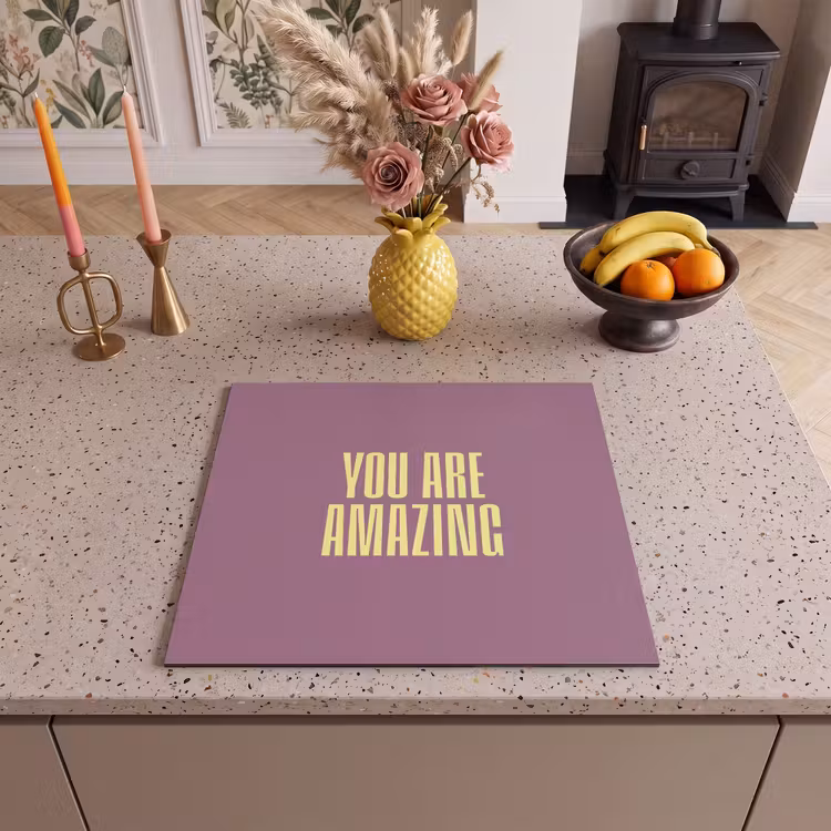 Inductie beschermer - Tekst - Paars - Amazing — 3