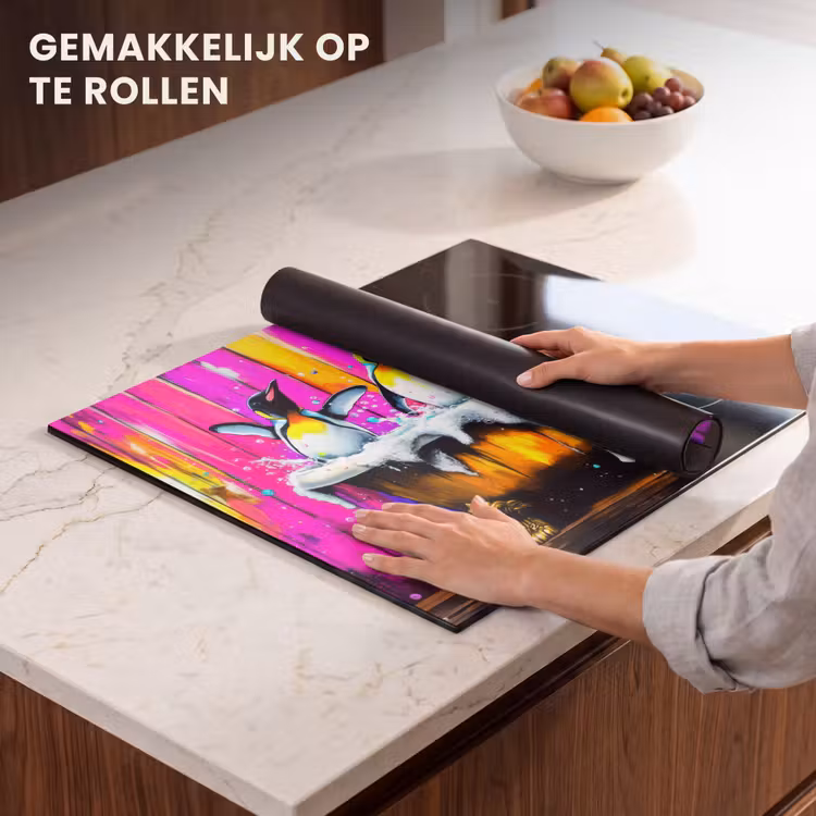 Inductie beschermer - Pinguïns - Badkuip - Kleurrijk - Schuim — 7