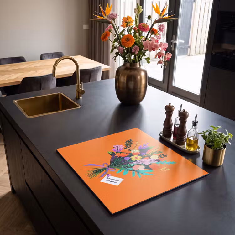 Inductie beschermer - Kaartje - Boeket - Bloemen — 2