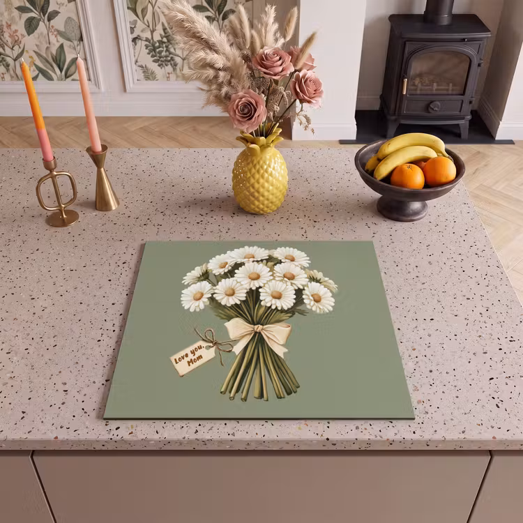 Inductie beschermer - Lint - Boeket - Groen - Quote — 3