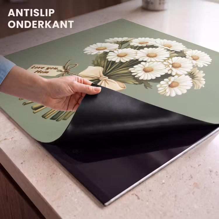 Inductie beschermer - Lint - Boeket - Groen - Quote — 6