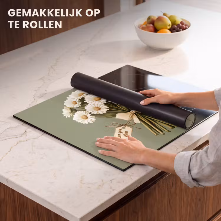 Inductie beschermer - Lint - Boeket - Groen - Quote — 7