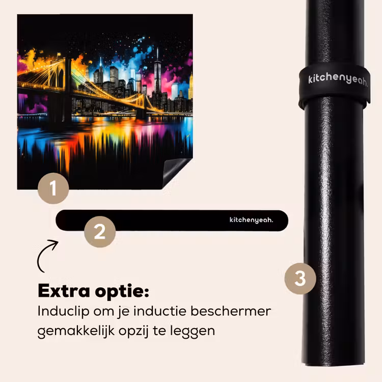 Inductie beschermer - Skyline - Brug - Verlichting - Kleuren — 8