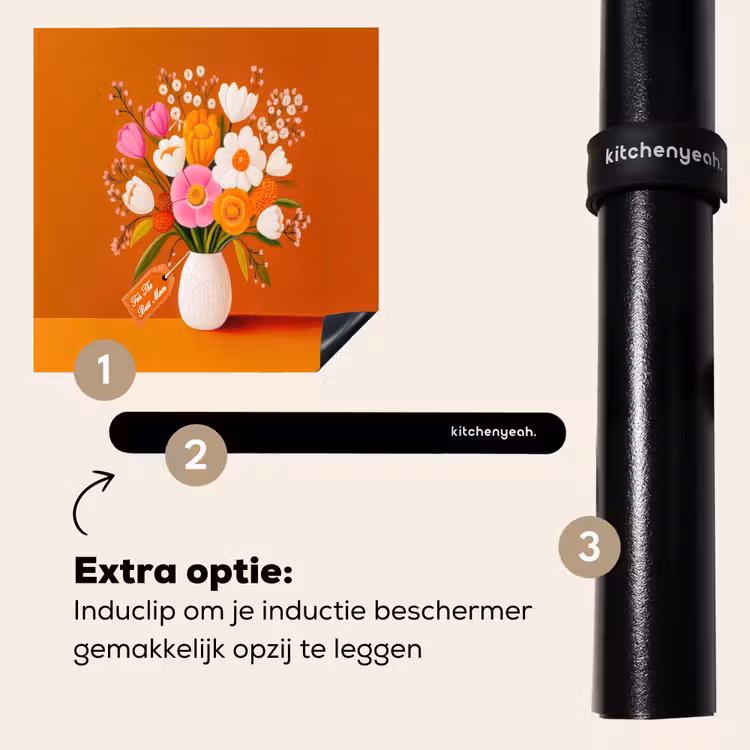 Inductie beschermer - Vaas - Bloemen - Oranje — 8