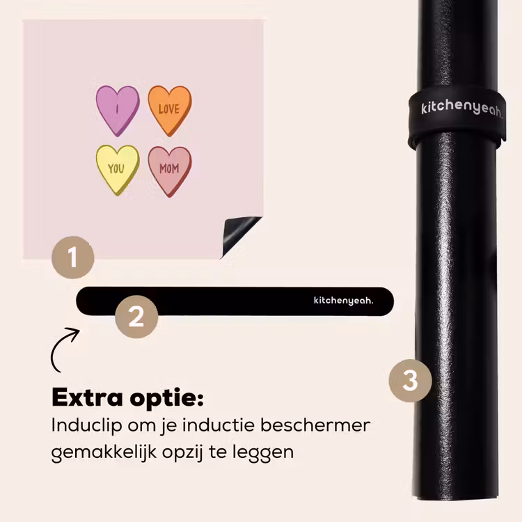 Inductie beschermer - Hartjes - Pastel - Liefde - Moeder — 8