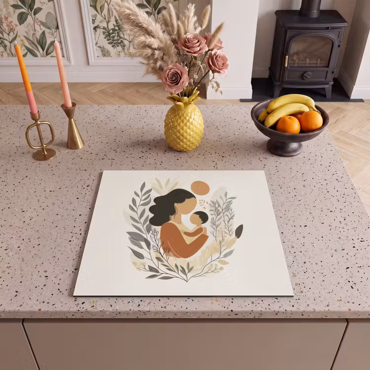 Inductie beschermer - Illustratie - Moeder - Kind - Liefdevol — 3