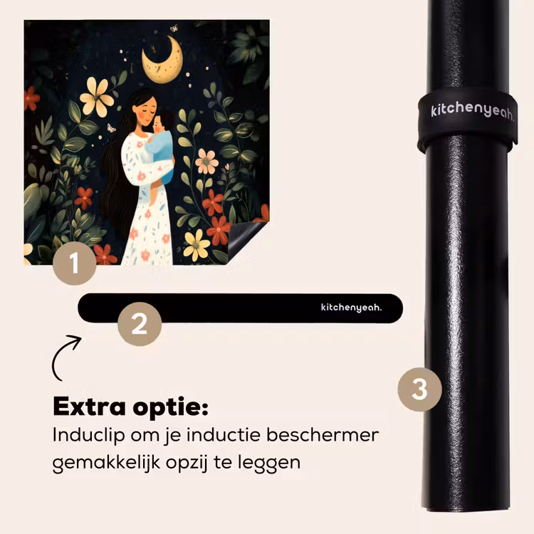 Inductie beschermer - Moeder - Kind - Kleurrijk - Bloemen — 8