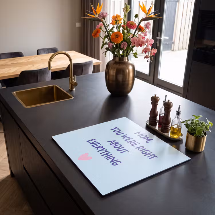 Inductie beschermer - Moeder - Quote - Blauw — 2