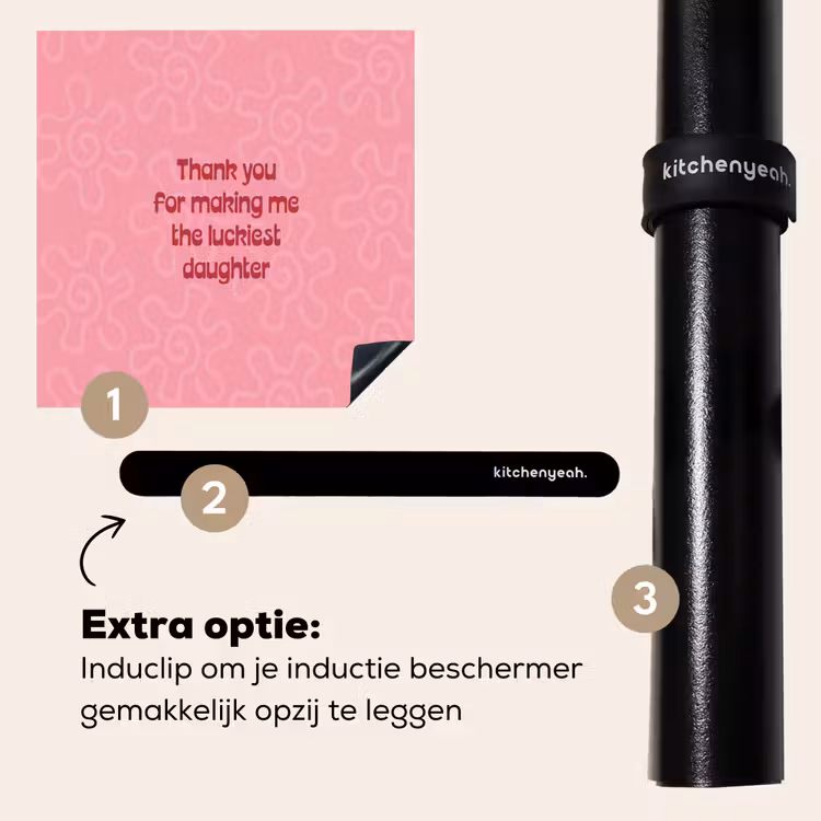Inductie beschermer - Tekst - Rood - Moederdag — 8