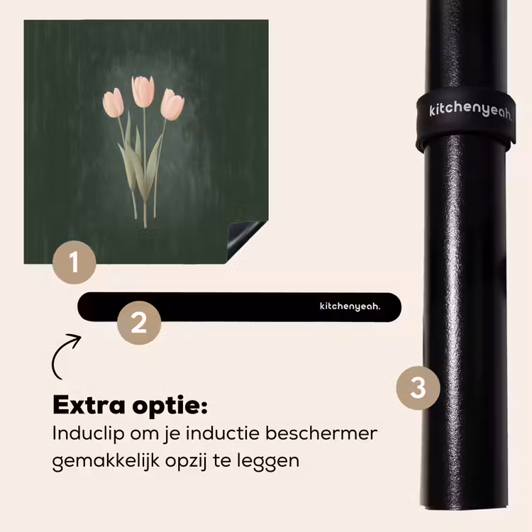 Inductie beschermer - Tulpen - Liefde - Donkergroen — 8