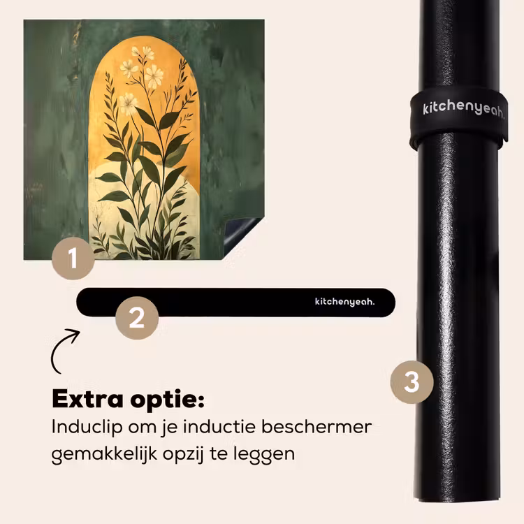 Inductie beschermer - Plant - Bloemen - Wit — 8