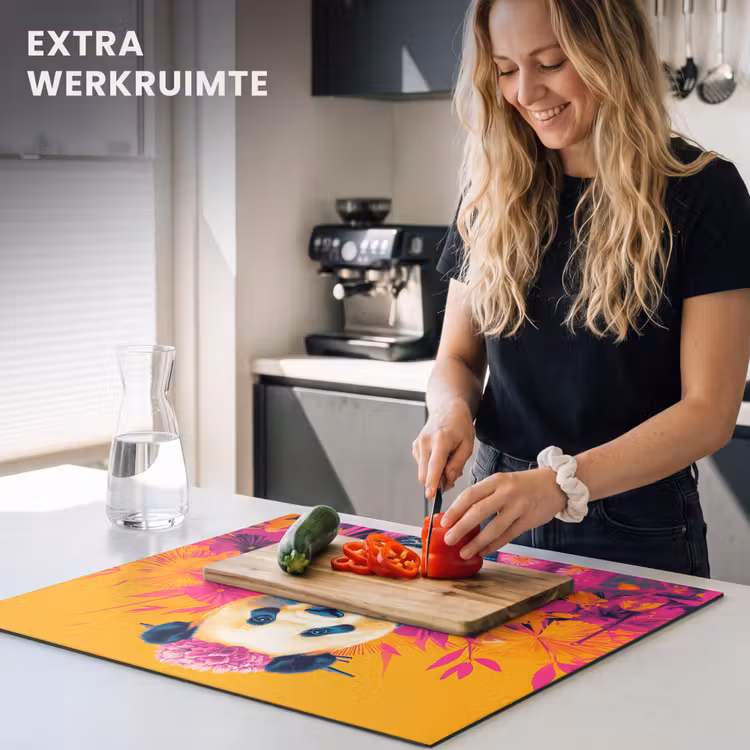 Inductie beschermer - Kimono - Roze - Panda - Bloemenkroon — 5