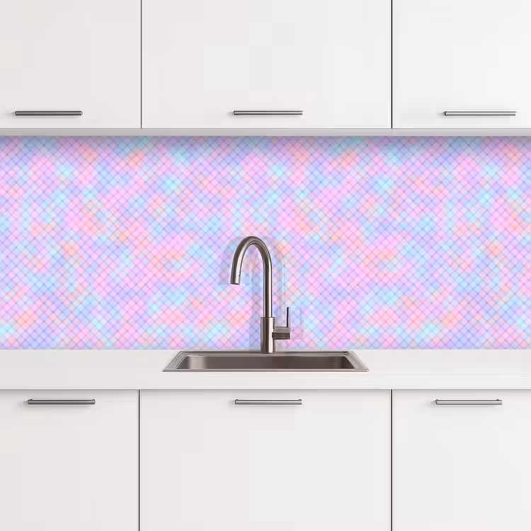 Keuken achterwand - Design - Geometrie - Roze — 4