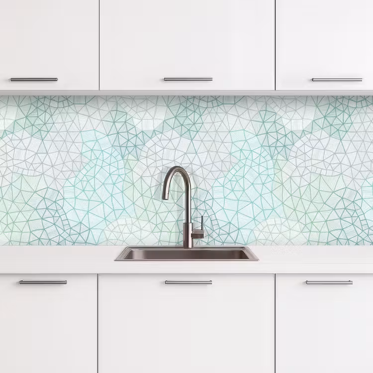 Keuken achterwand - Geometrie - Patroon - Groen — 4