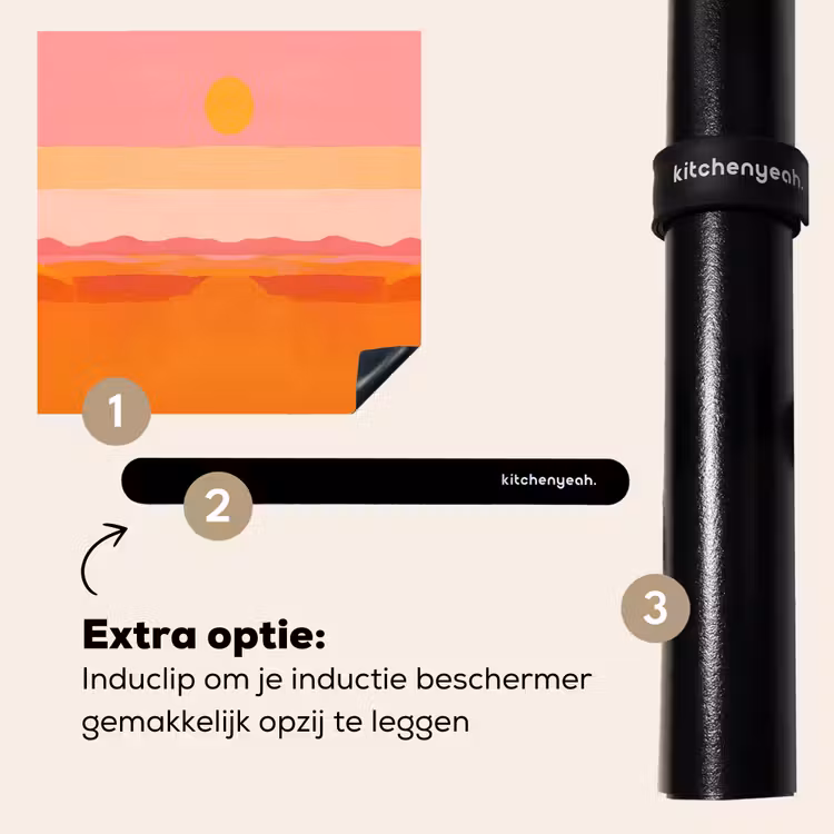 Inductie beschermer - Zon - Abstract - Landschap - Oranje — 8