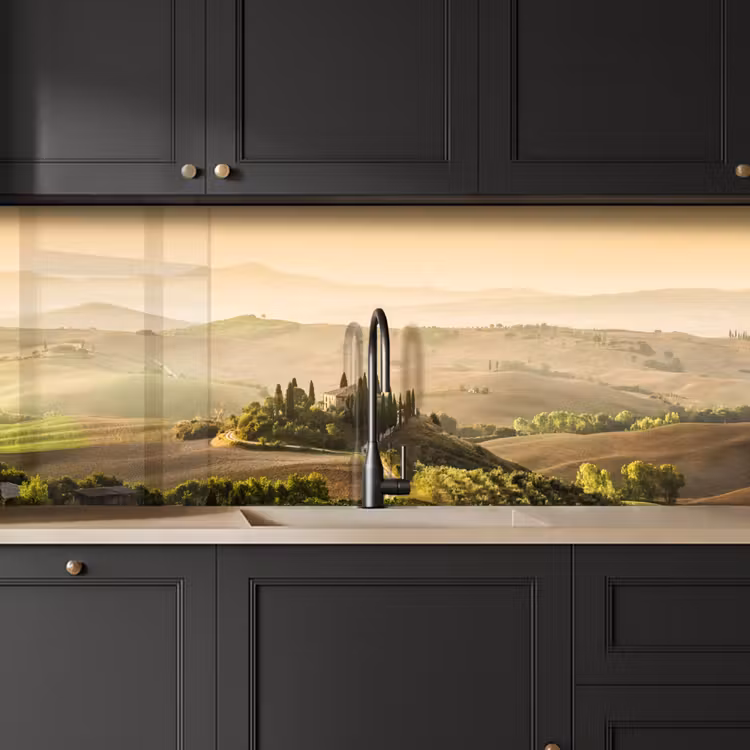 Keuken achterwand - Landschap - Toscane - Ochtendlicht — 6