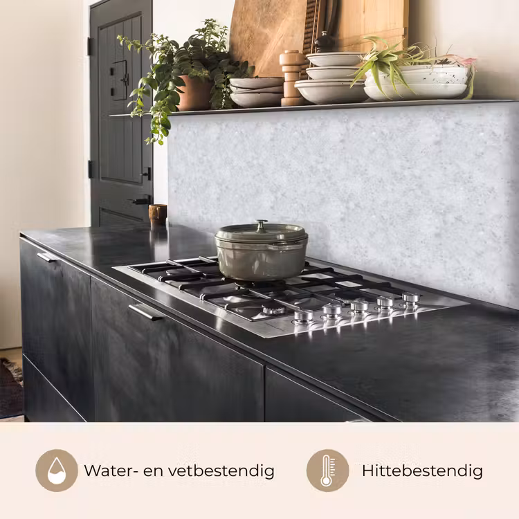 Keuken achterwand - Grijs - Terrazzo-effect - Beton — 5