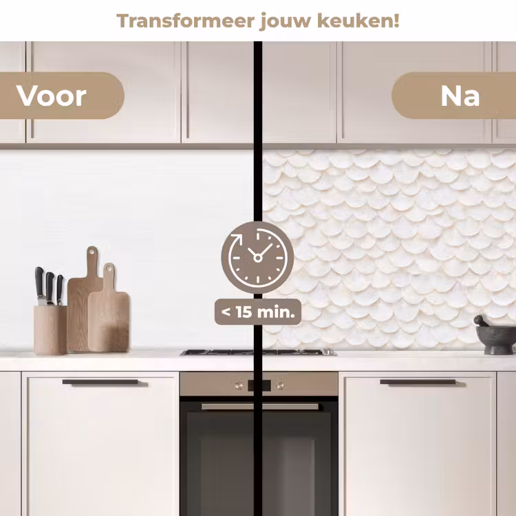Keuken achterwand - Schubben - Wit - Elegant — 3