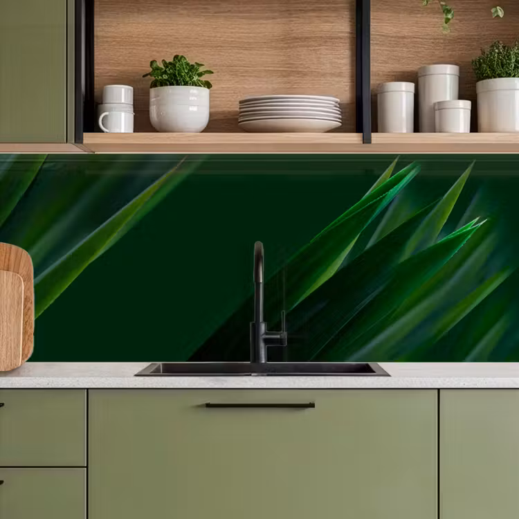 Keuken achterwand - Natuur - Gras - Donkergroen — 7