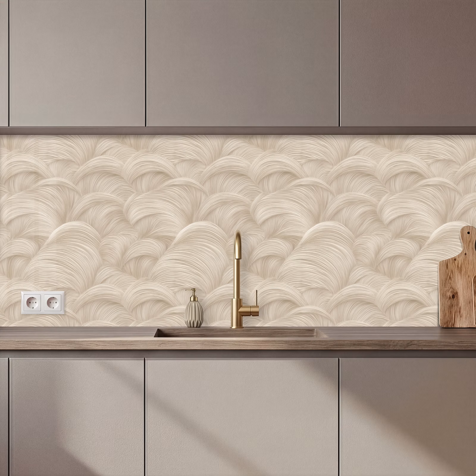 Keuken achterwand - Bogen - Patroon - Beige — 1