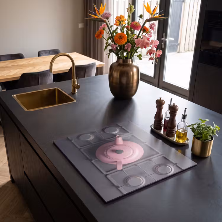 Inductie beschermer - Fornuis - Ketel - Roze — 2