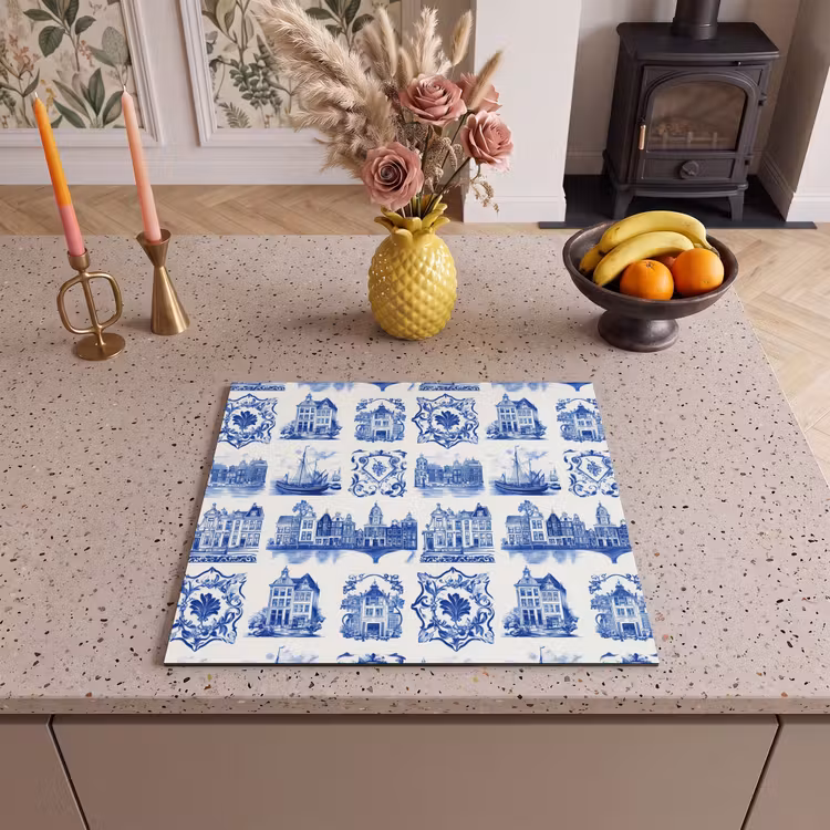 Inductie beschermer - Huizen - Schepen - Blauw — 3