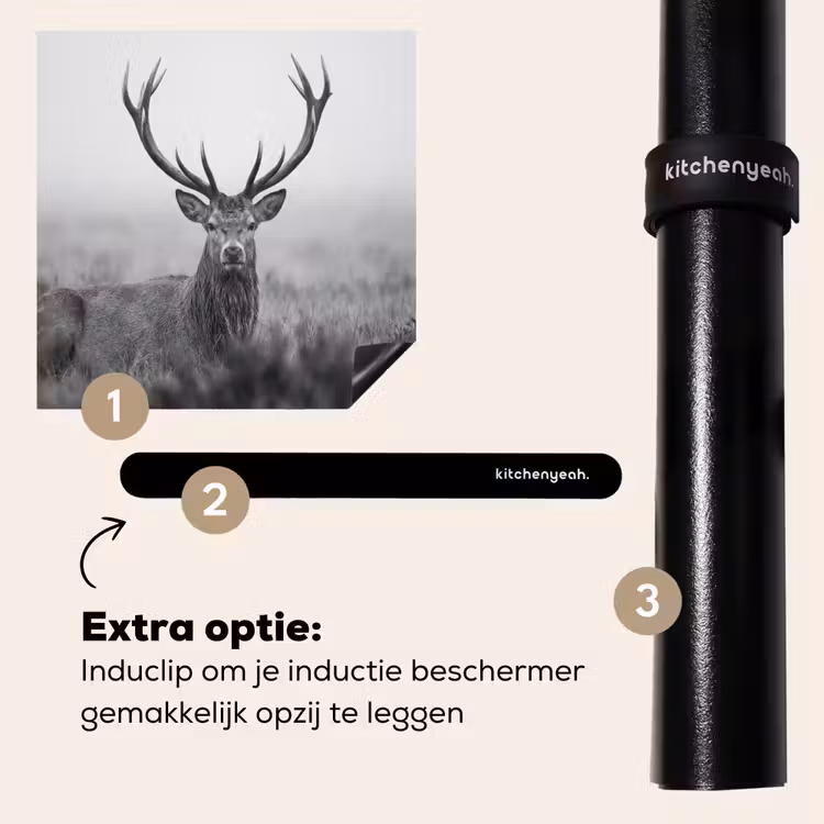Inductie beschermer - Hert - Mistig - Zwart - Wit — 8