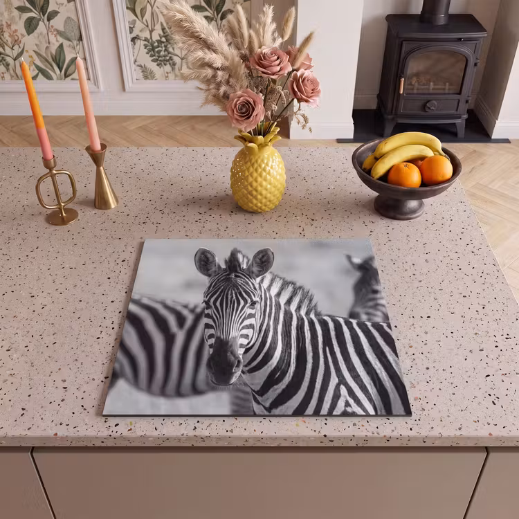 Inductie beschermer - Zebra's - Zwart - Wit — 3