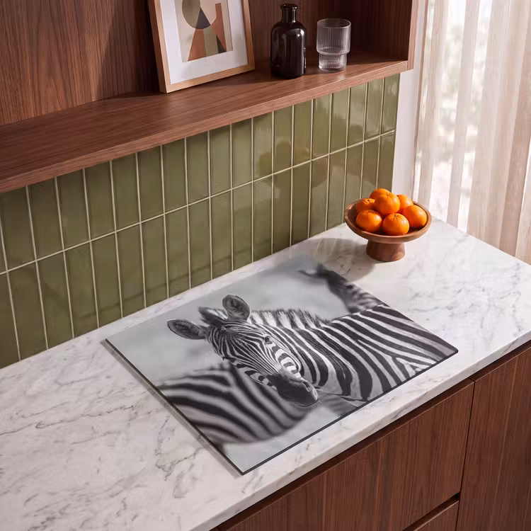 Inductie beschermer - Zebra's - Zwart - Wit — 4