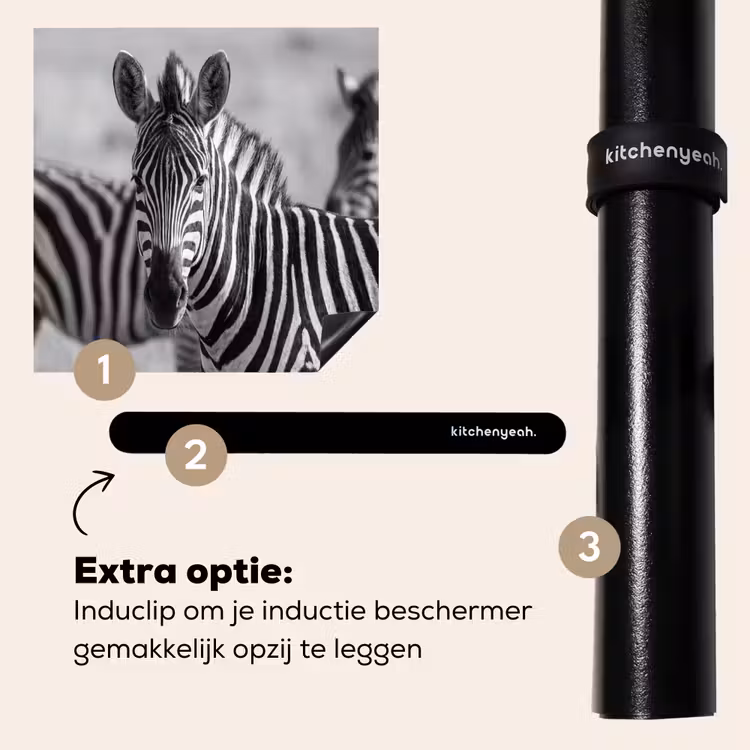 Inductie beschermer - Zebra's - Zwart - Wit — 8
