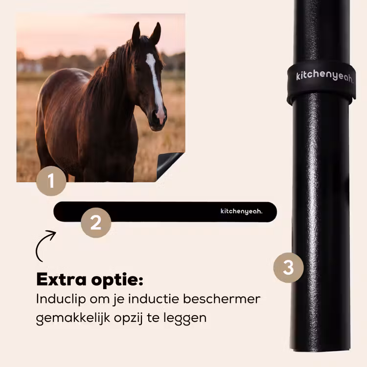 Inductie beschermer - Paard - Zonsondergang - Bruin — 8