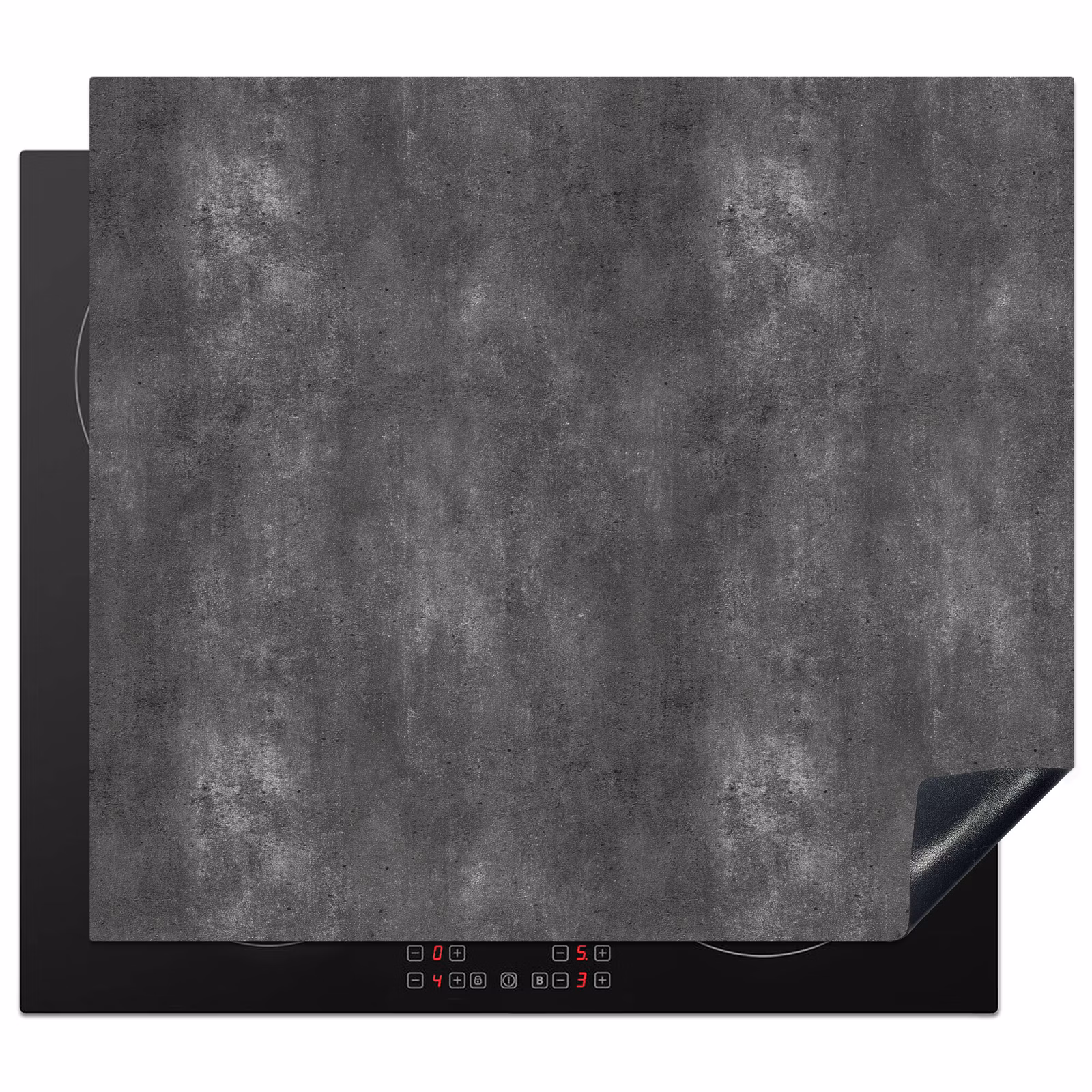 Inductie beschermer - Donkergrijs - Ruw - Beton — 1
