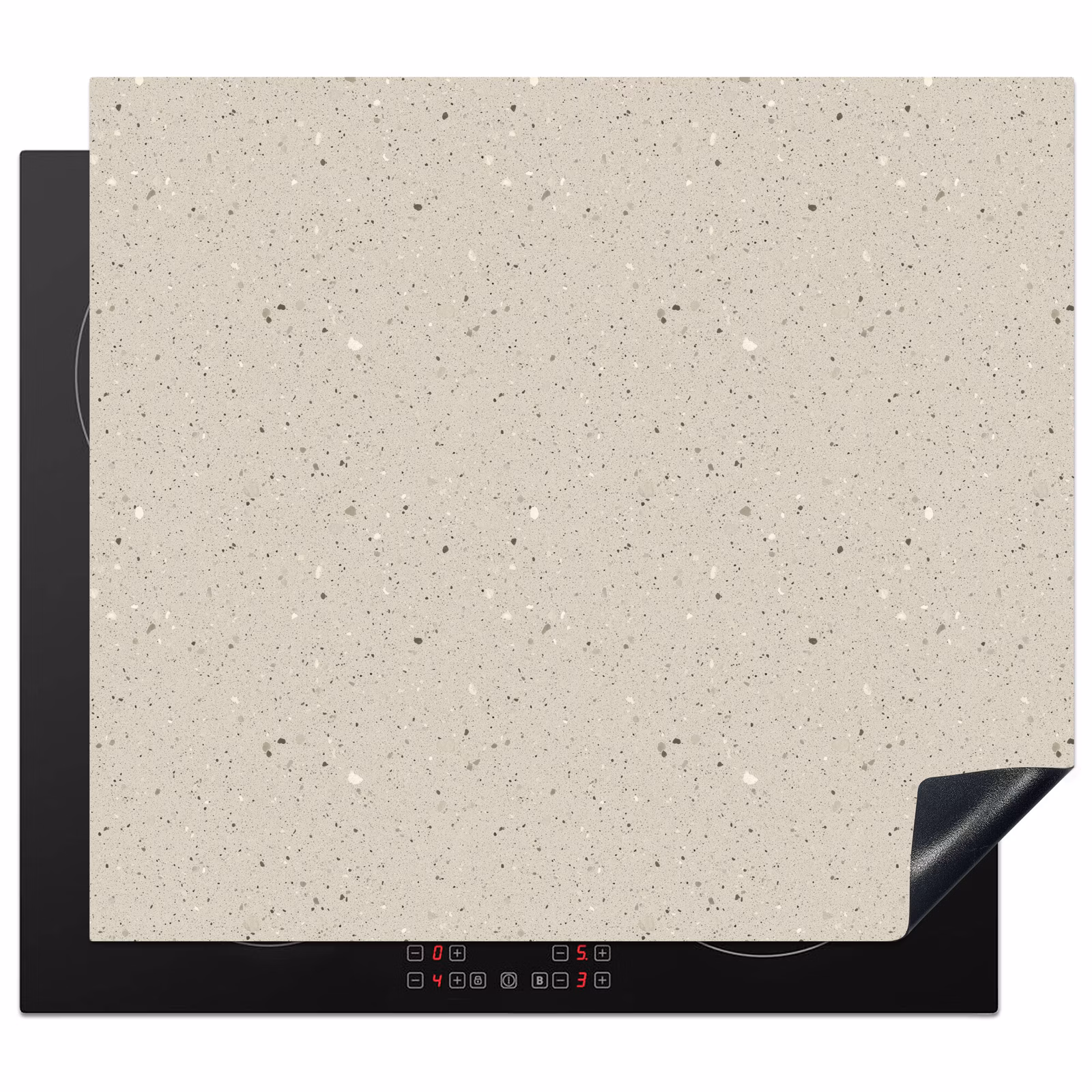 Inductie beschermer - Lichtbeige - Terrazzo - Grijs — 1