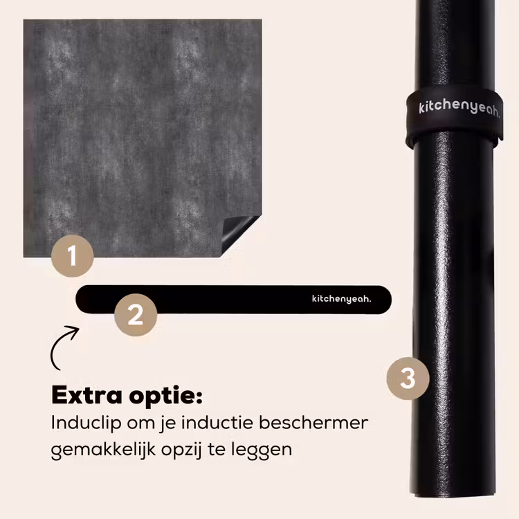 Inductie beschermer - Donkergrijs - Ruw - Beton — 8