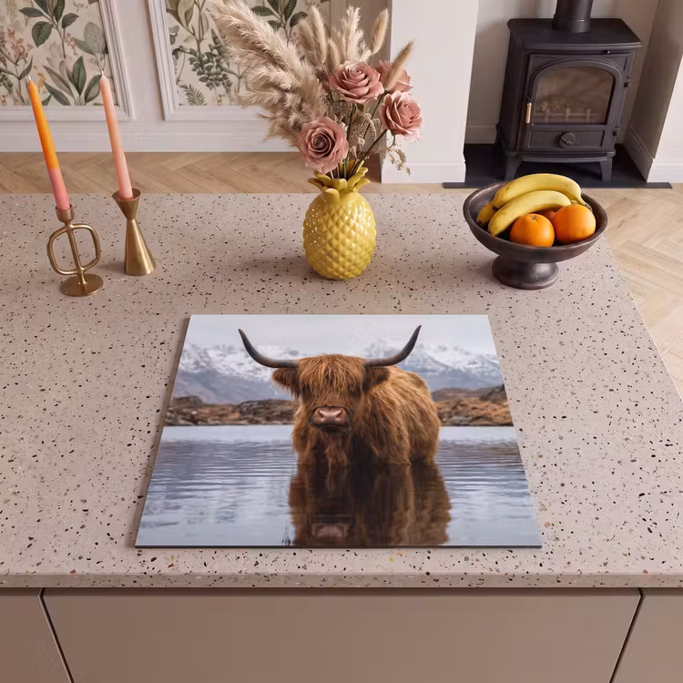 Inductie beschermer - Schotse hooglander - Bruin - Water — 3