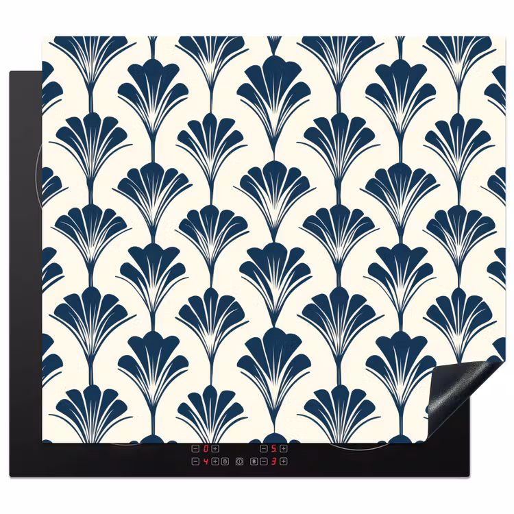 Inductie beschermer - Klassiek - Motief - Blauw — 1