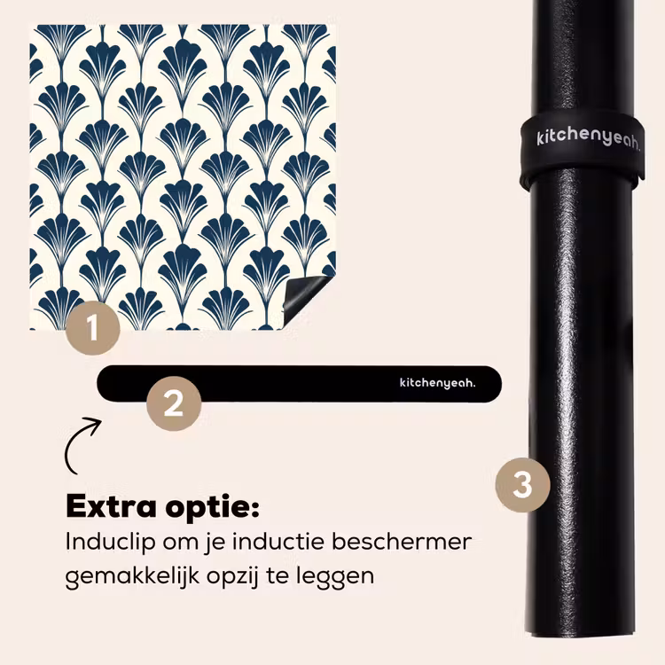 Inductie beschermer - Klassiek - Motief - Blauw — 8