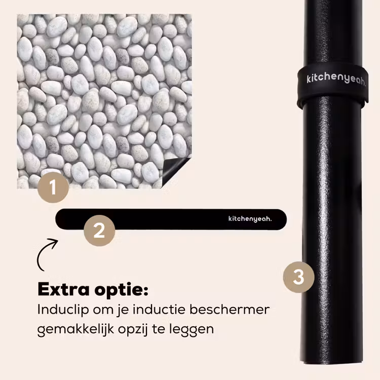 Inductie beschermer - Steentjes - Grijs - Ovaal — 8