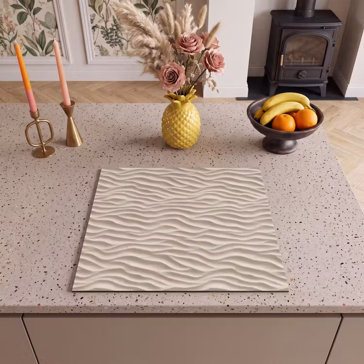 Inductie beschermer - Zand - Golven - Beige — 3