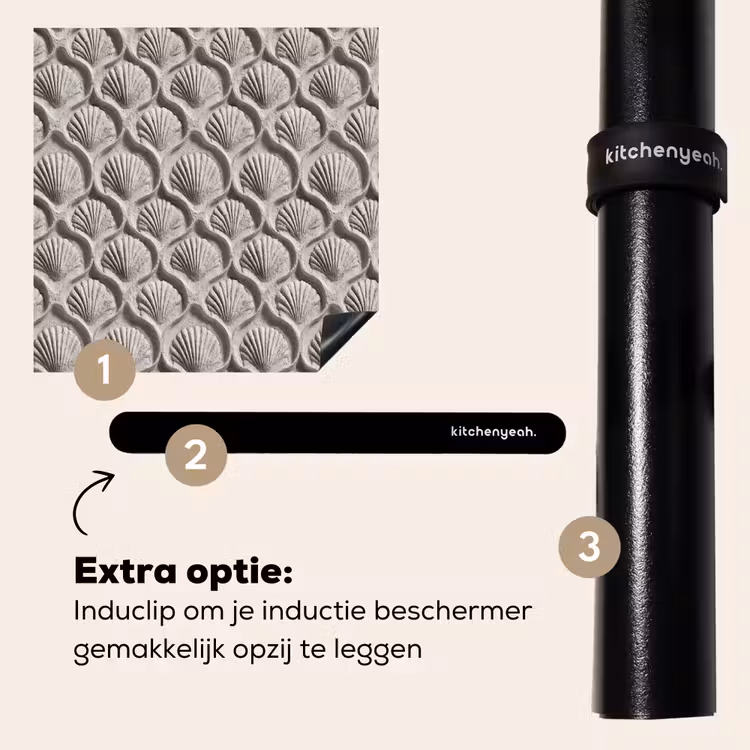 Inductie beschermer - Zand - Schelpenvorm - Grijs — 8